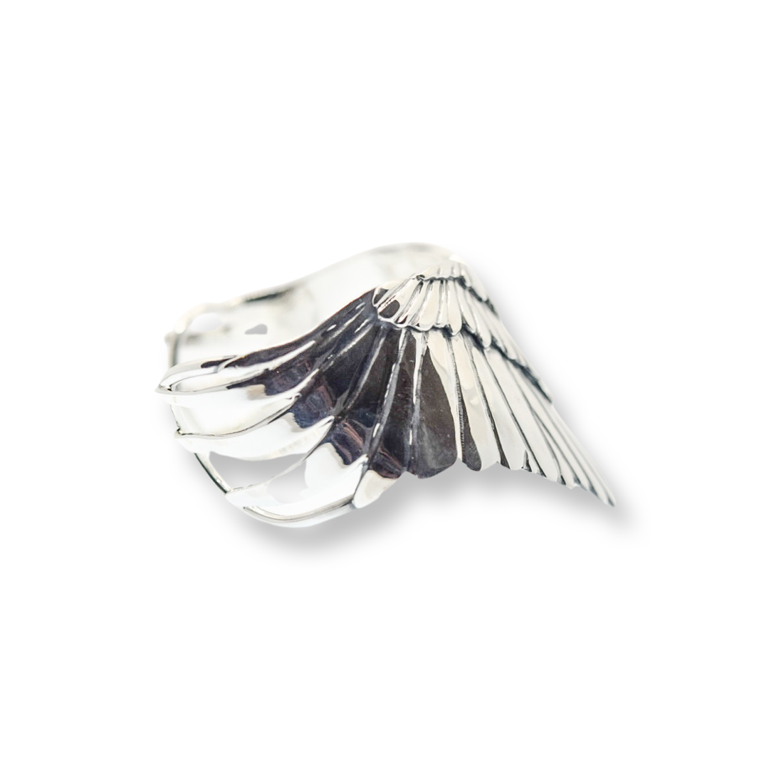 Wings Cuff/ Sterling Silver/ Black Wings