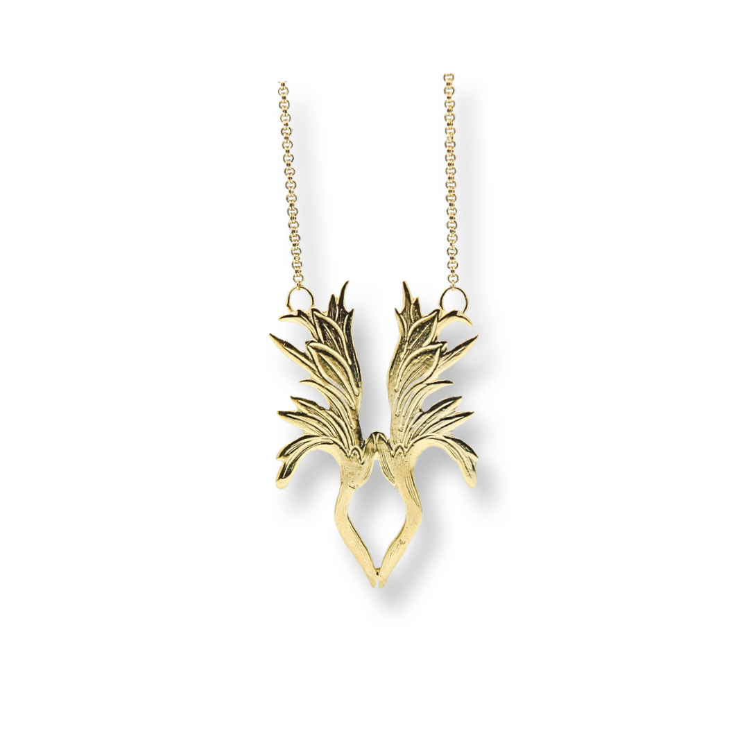 14k Gold Vermeil Necklace/ Les Feuilles Necklace