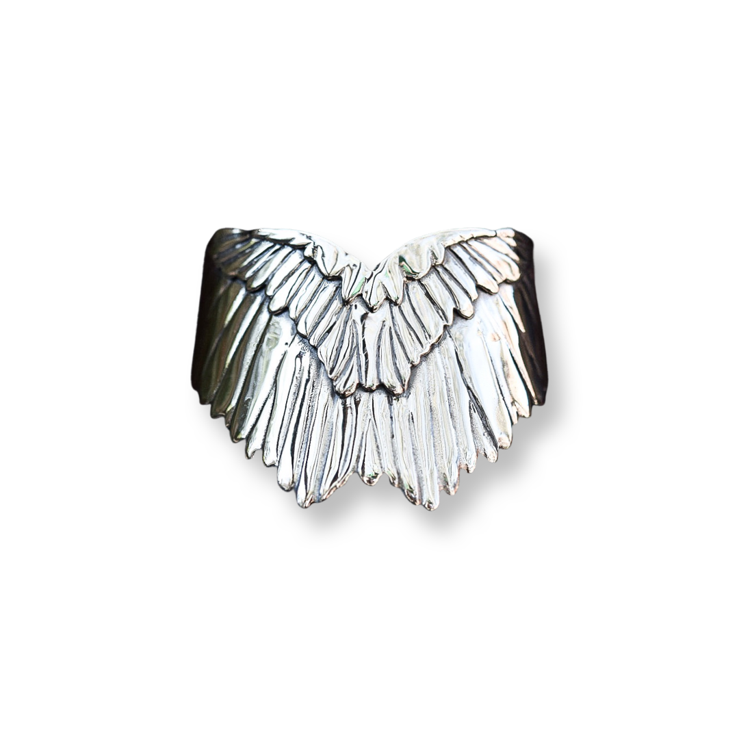 Wings Cuff/ Sterling Silver/ Black Wings