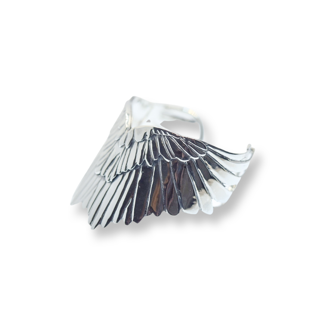 Wings Cuff/ Sterling Silver/ Black Wings