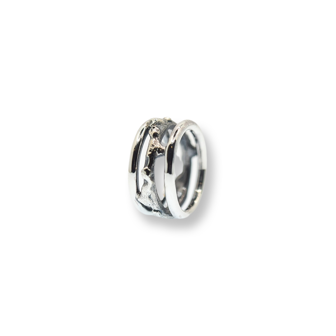 Wide Branch Ring/ Sterling Silver/ Branch Ring/ Nature Ring