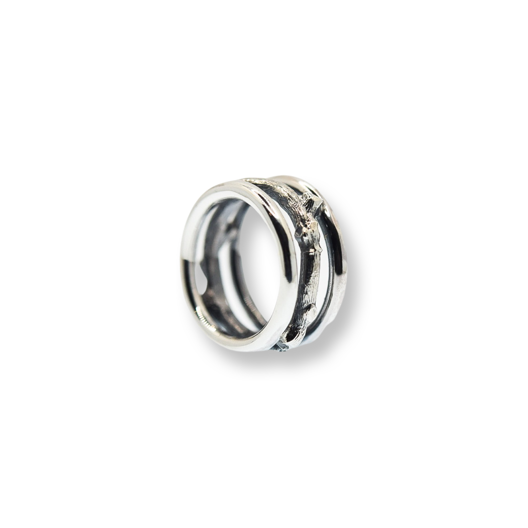 Wide Branch Ring/ Sterling Silver/ Branch Ring/ Nature Ring