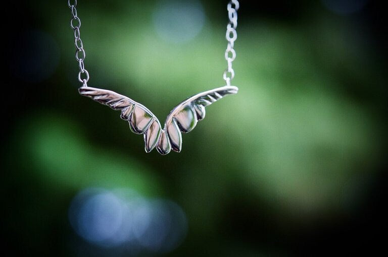 Small Wings Necklace/ Sterling Silver