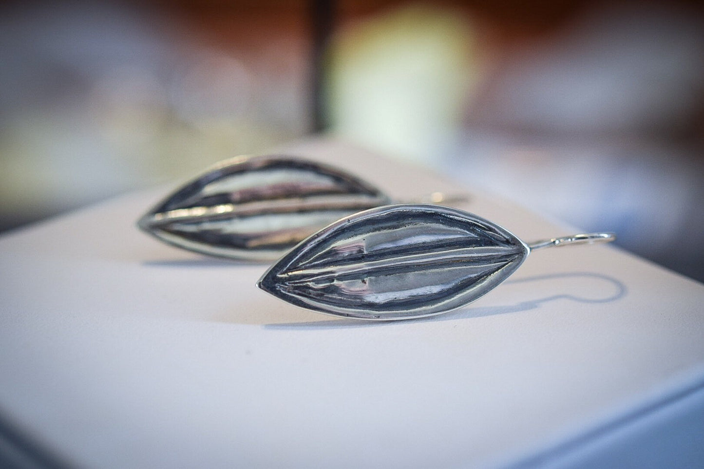 Leaf Earrings/ Sterling Silver