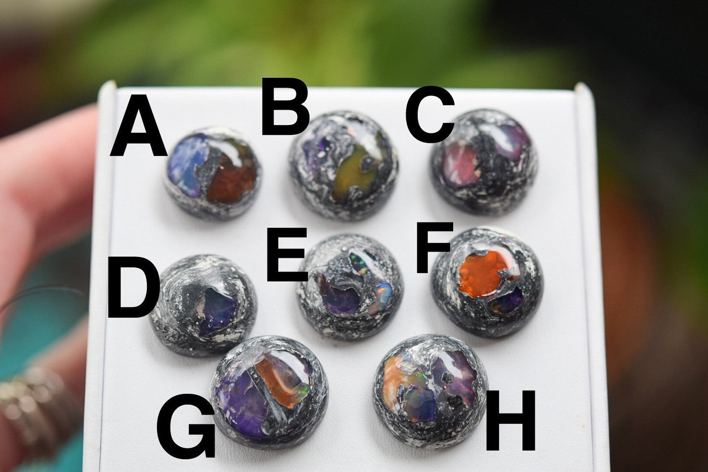 Mexican Opal Necklace/ Galaxy Opal/ Sterling Silver