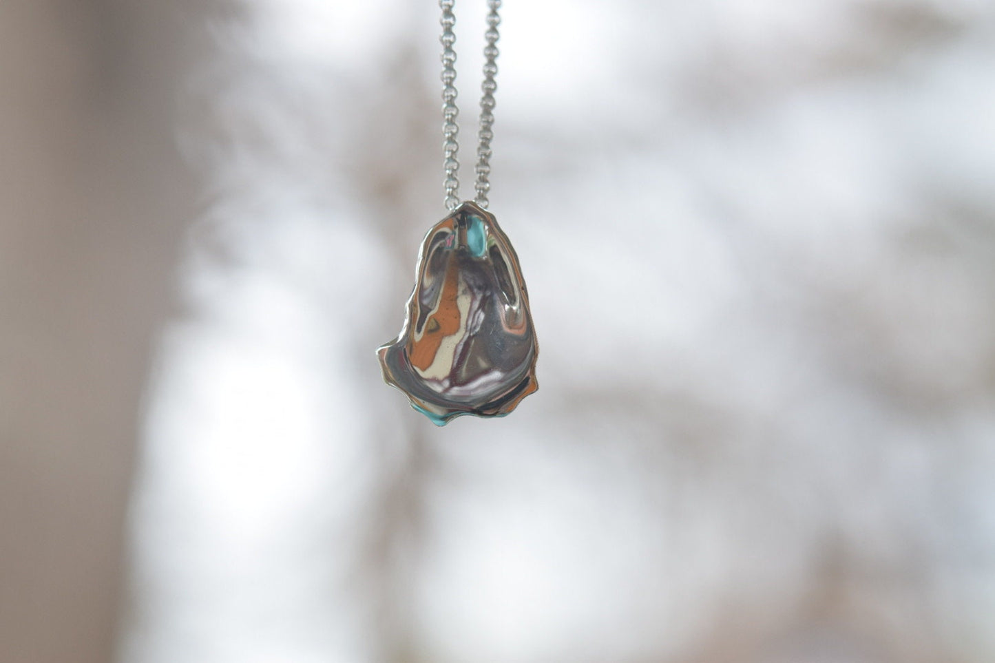 Oyster Necklace/ Sterling Silver