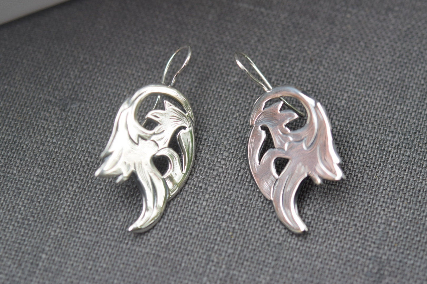 Ornamental Wings Earrings/ Sterling Silver