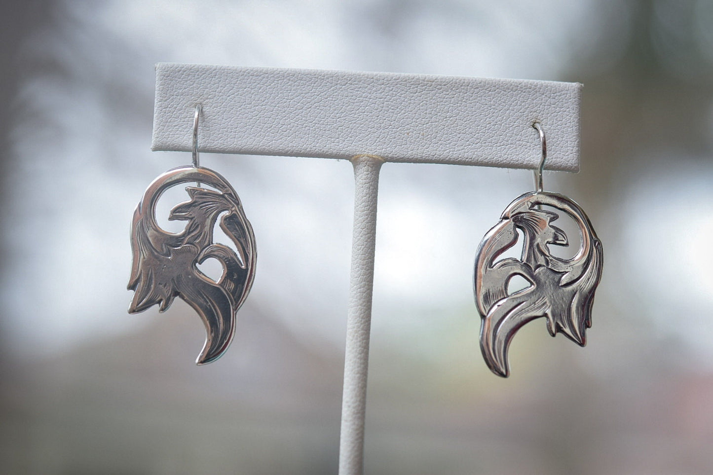 Ornamental Wings Earrings/ Sterling Silver