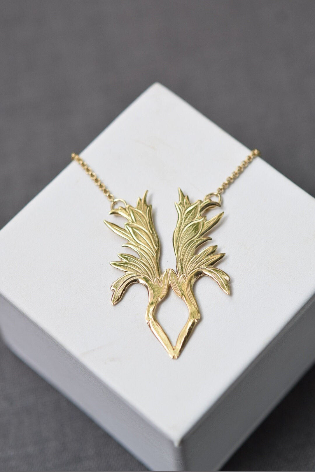 14k Gold Vermeil Necklace/ Les Feuilles Necklace