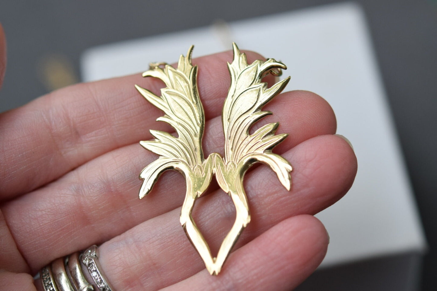 14k Gold Vermeil Necklace/ Les Feuilles Necklace