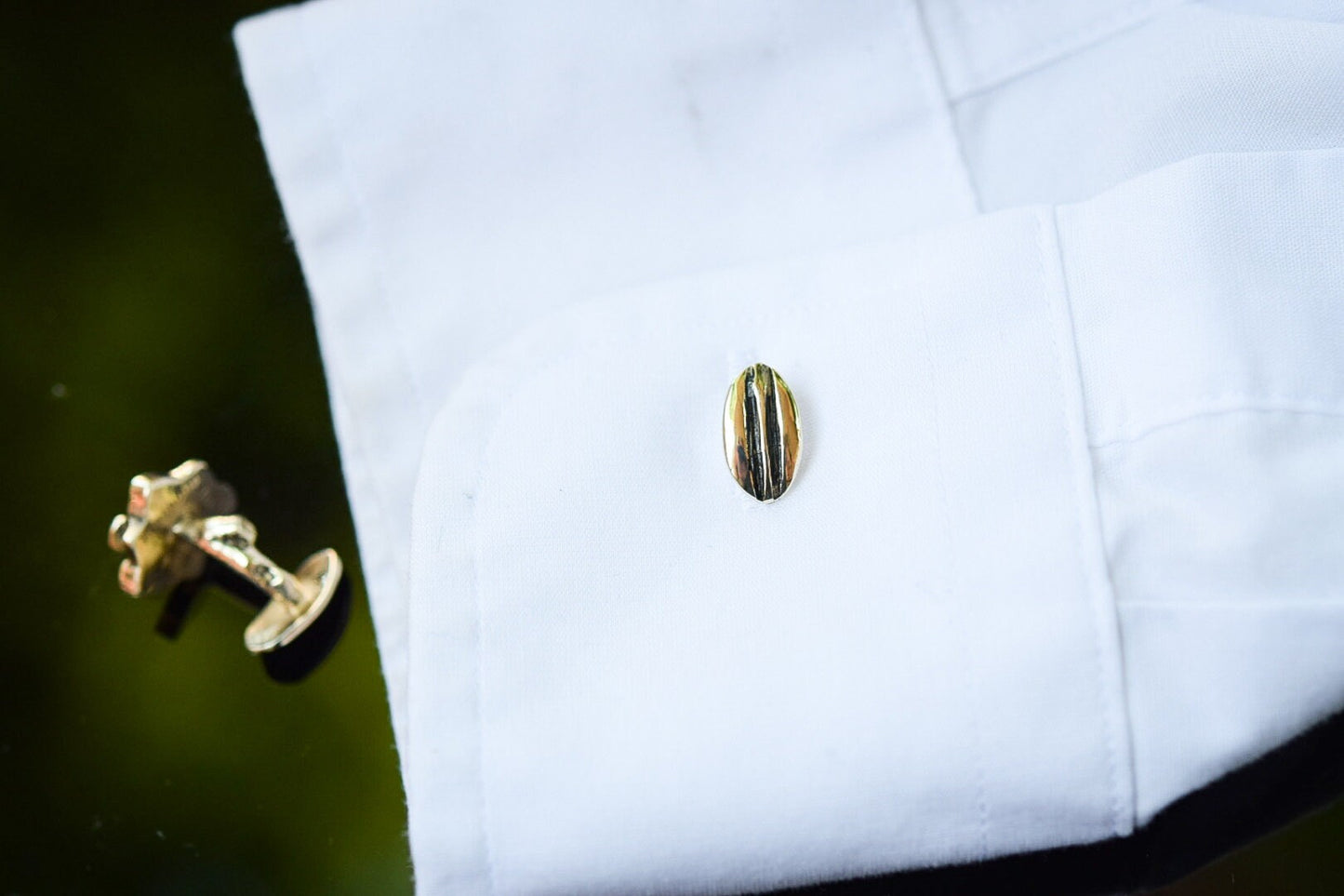14k Gold Magnolia Cufflinks/ Solid Gold Cufflinks/ Magnolia Cufflinks