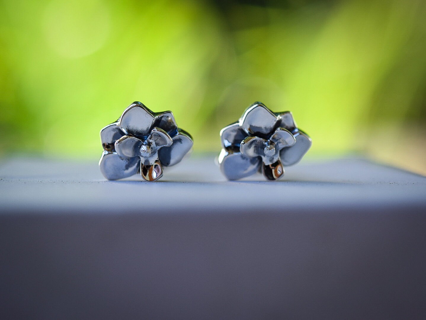 Magnolia Cufflinks/ Sterling Silver/ Gifts for him