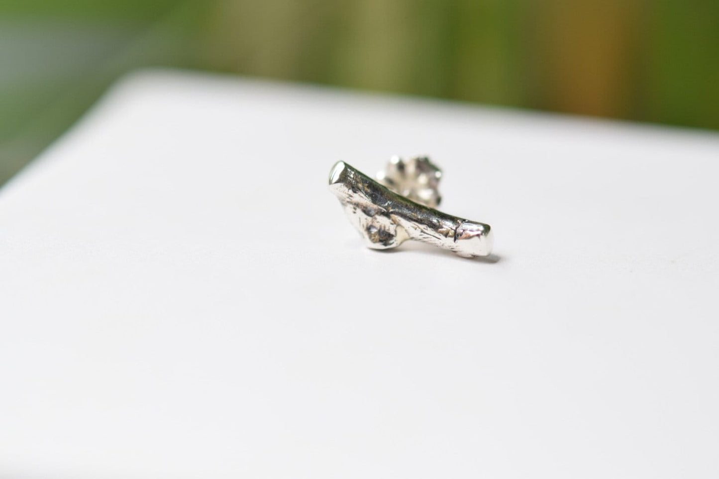 Single Branch Earring/ Sterling Silver/ Branch Post Earring