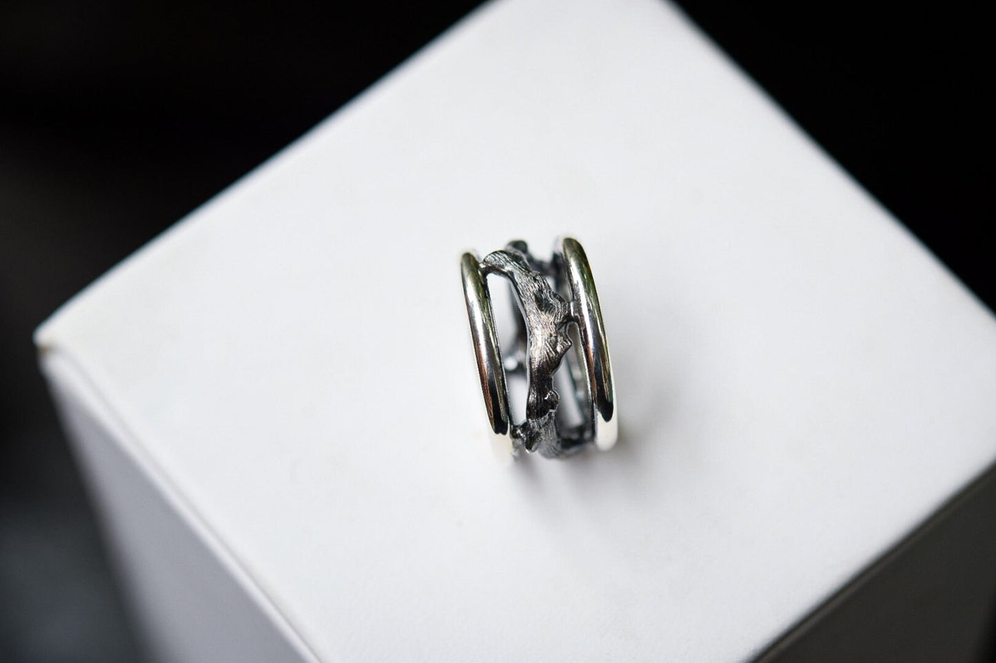 Wide Branch Ring/ Sterling Silver/ Branch Ring/ Nature Ring