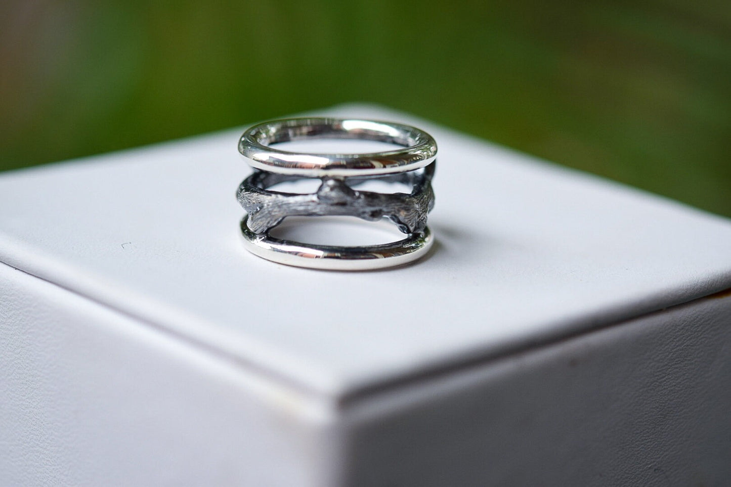 Wide Branch Ring/ Sterling Silver/ Branch Ring/ Nature Ring