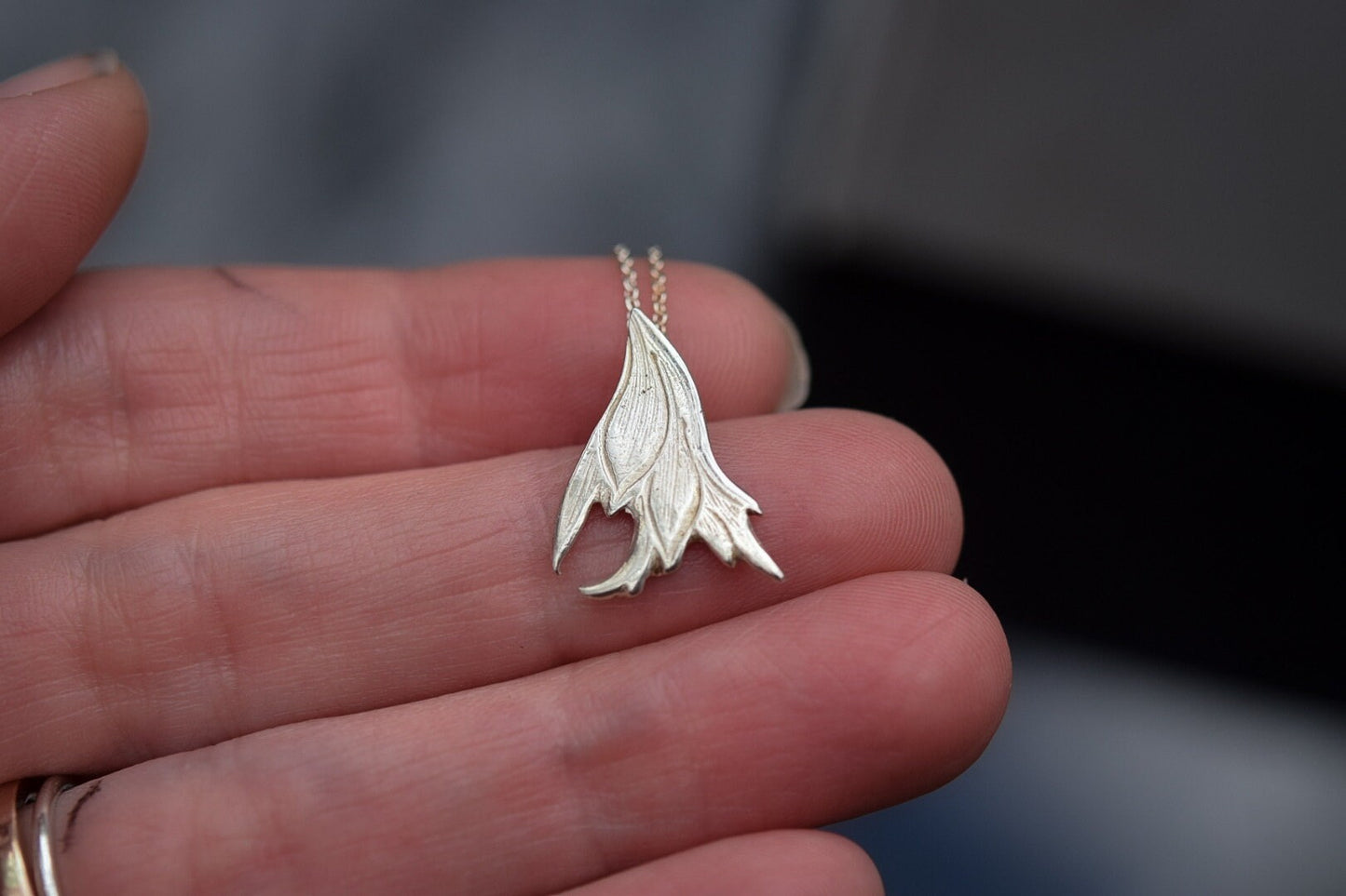 Flower Necklace/ Sterling Silver