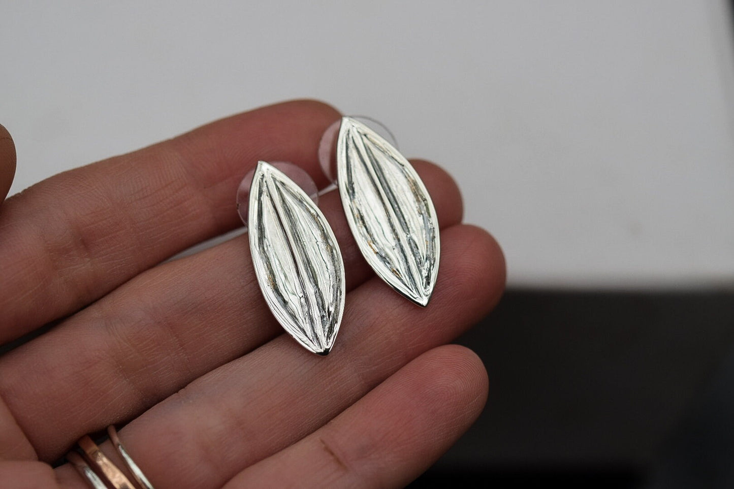 Leaf Earrings/ Sterling Silver