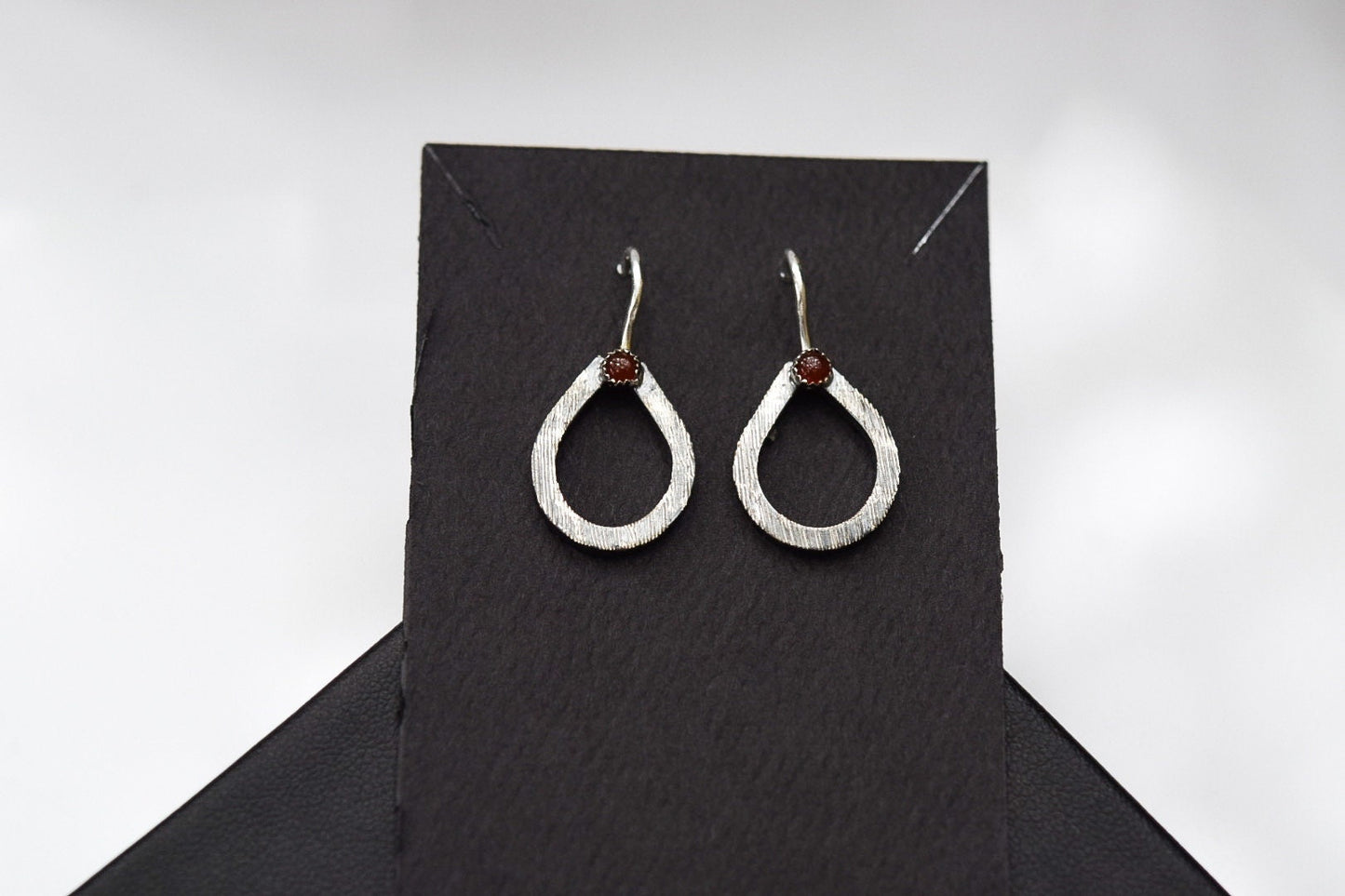 Teardrop Earrings/ Oxidized Sterling Silver