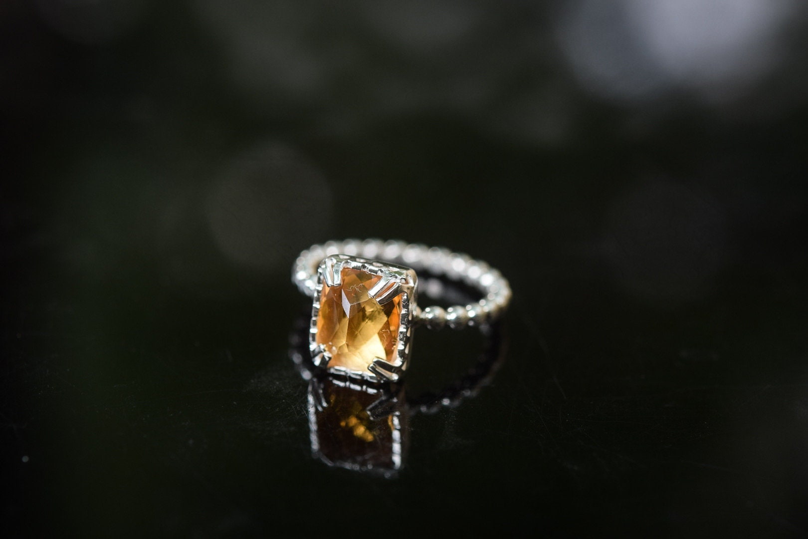 Citrine rings sterling on sale silver