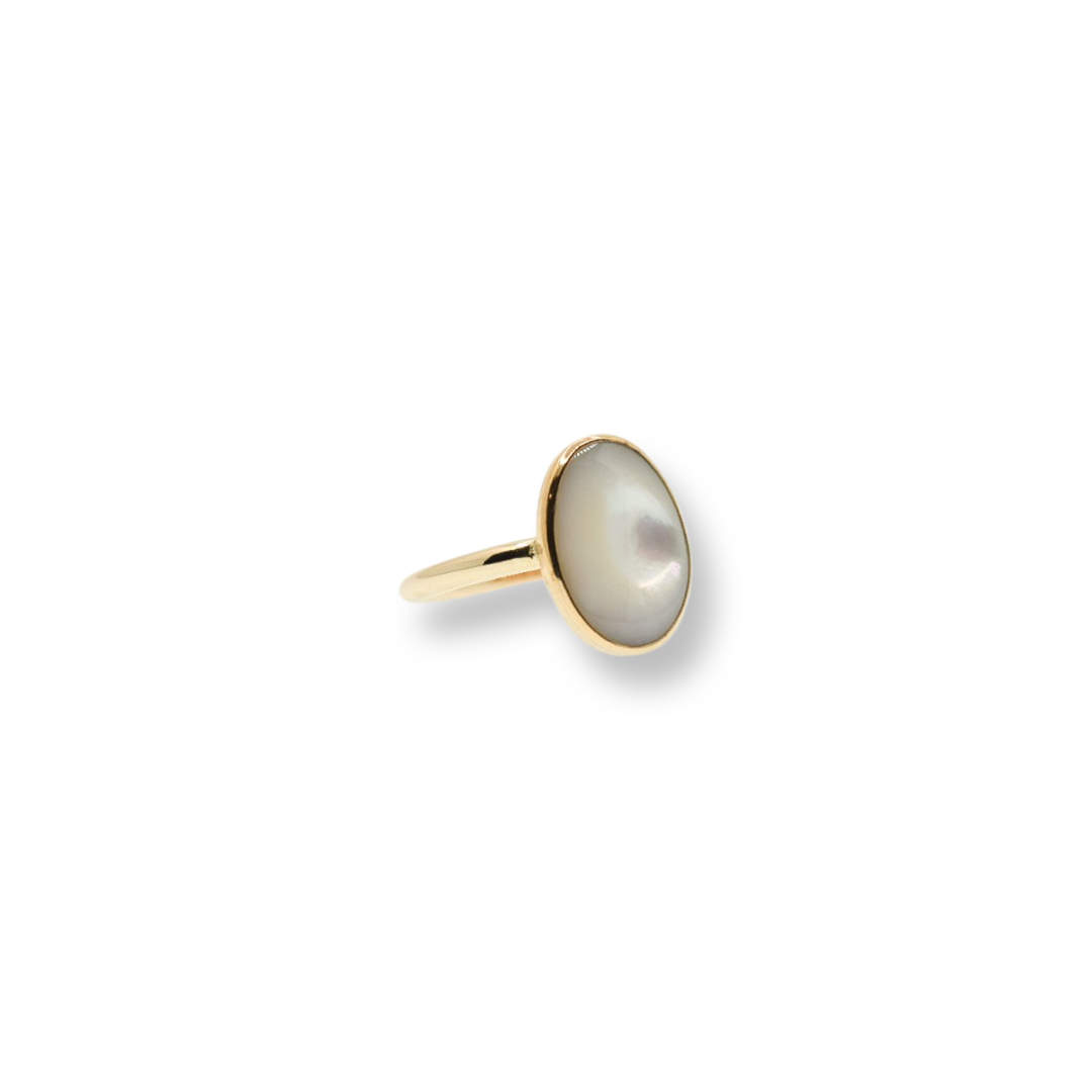 Mother of Pearl Gold Ring/ Gold-filled/ Mother of Pearl