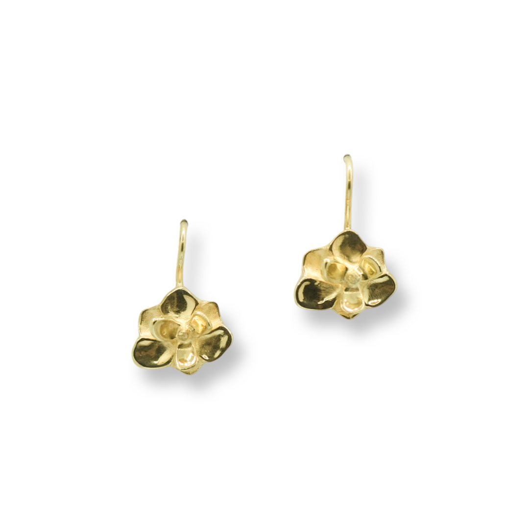Gold Vermeil Magnolia Earrings/ Magnolia Post Earrings/ Dangle Earrings