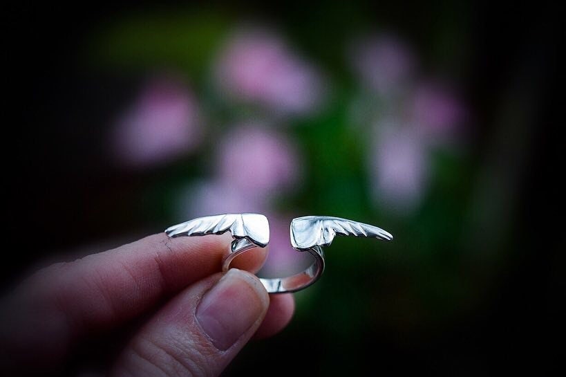 Soaring Ring/ Wings Ring/ Sterling Silver/ Knuckle Ring
