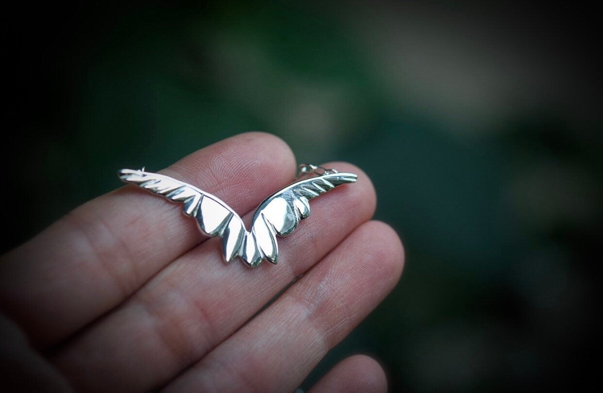 Small Wings Necklace/ Sterling Silver