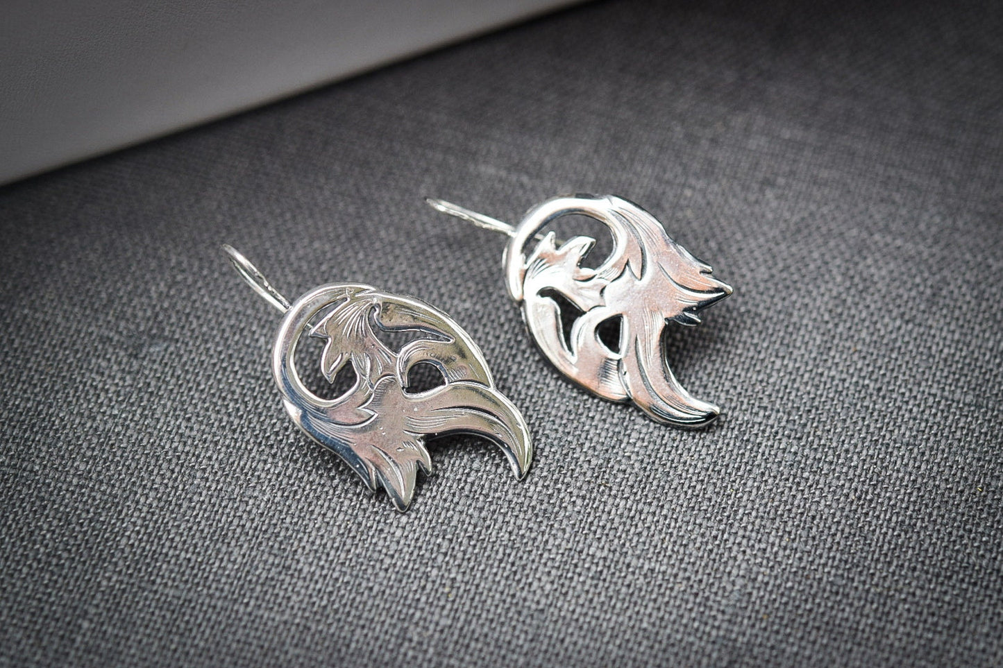 Ornamental Wings Earrings/ Sterling Silver