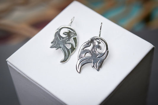 Ornamental Wings Earrings/ Sterling Silver