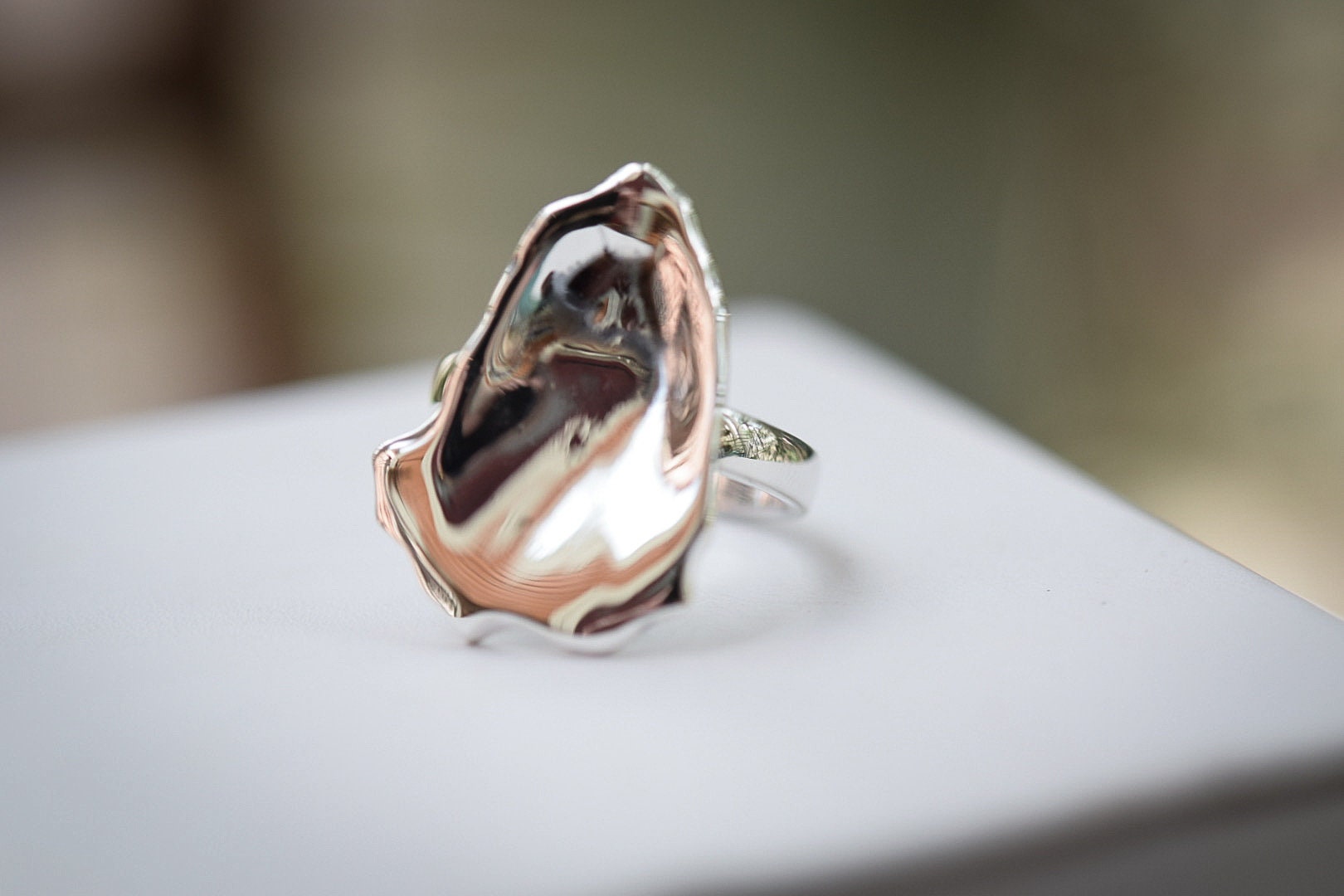 Oyster Ring/ Sterling Silver