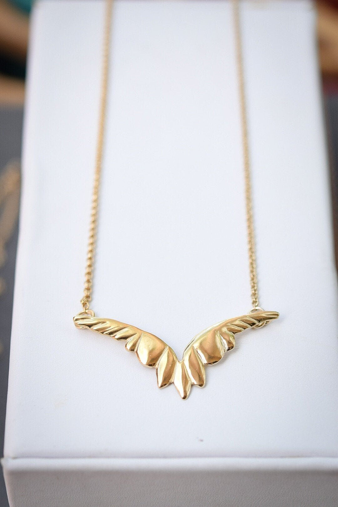 Gold Wings Necklace/ 14k Vermeil