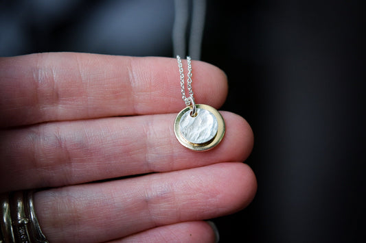 Eclipse Necklace/ Sterling Silver/ Gold Filled
