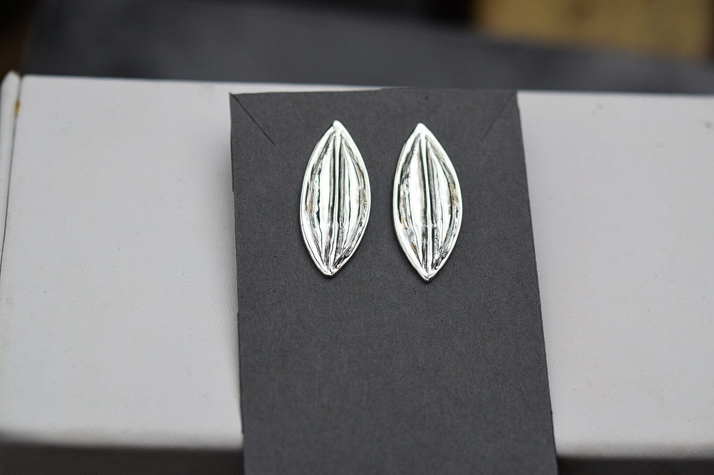 Leaf Earrings/ Sterling Silver