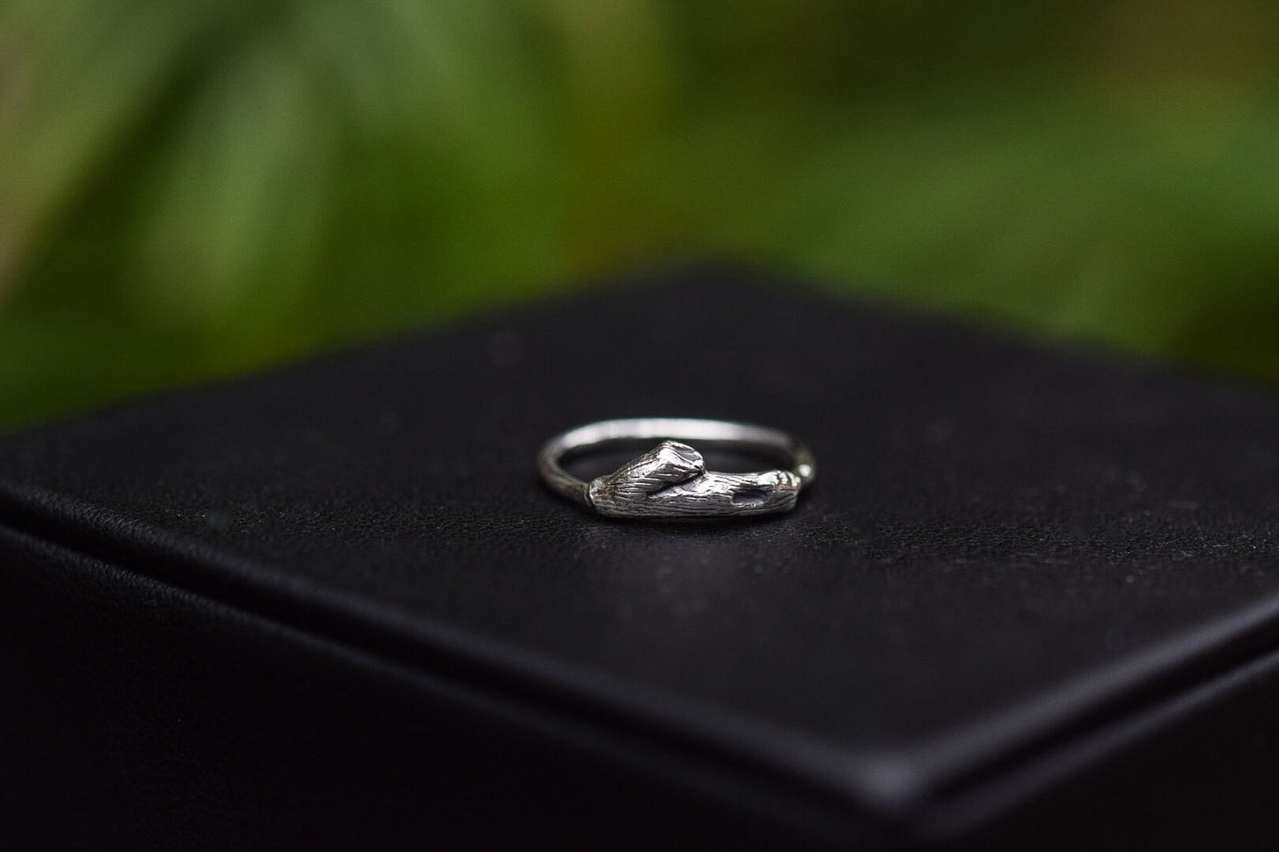 Tiny Branch Ring/ Sterling Silver/ Stacking Ring/ Midi Ring
