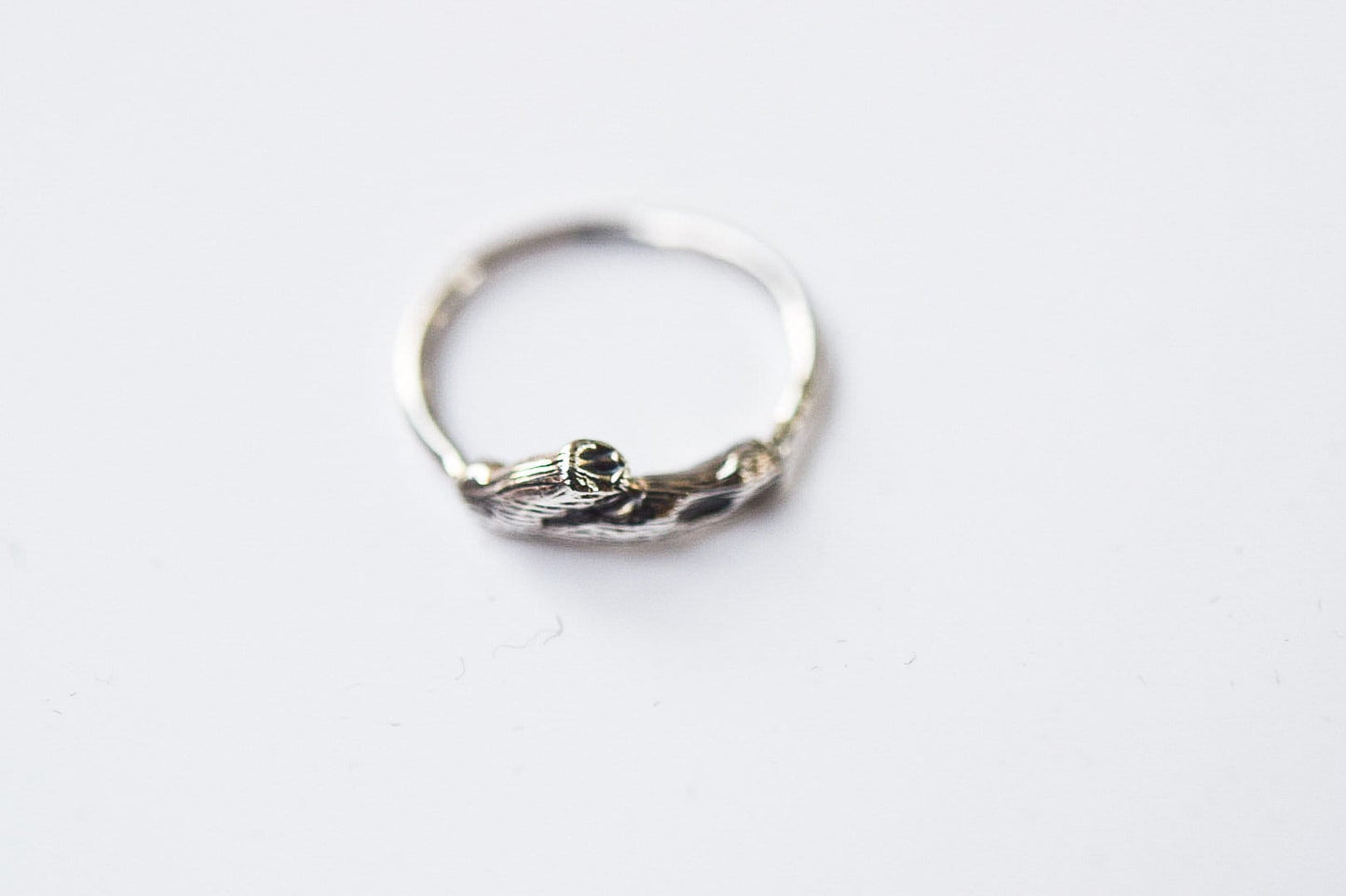Tiny Branch Ring/ Sterling Silver/ Stacking Ring/ Midi Ring