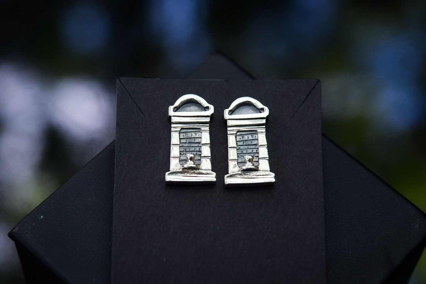 New Orleans Tomb Earrings/ Sterling Silver/ Dangles/ Posts